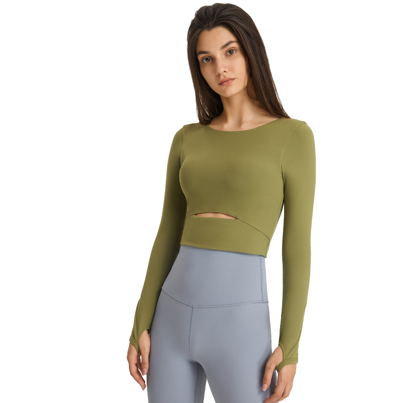 Stylish Hollow-Out Yoga Top