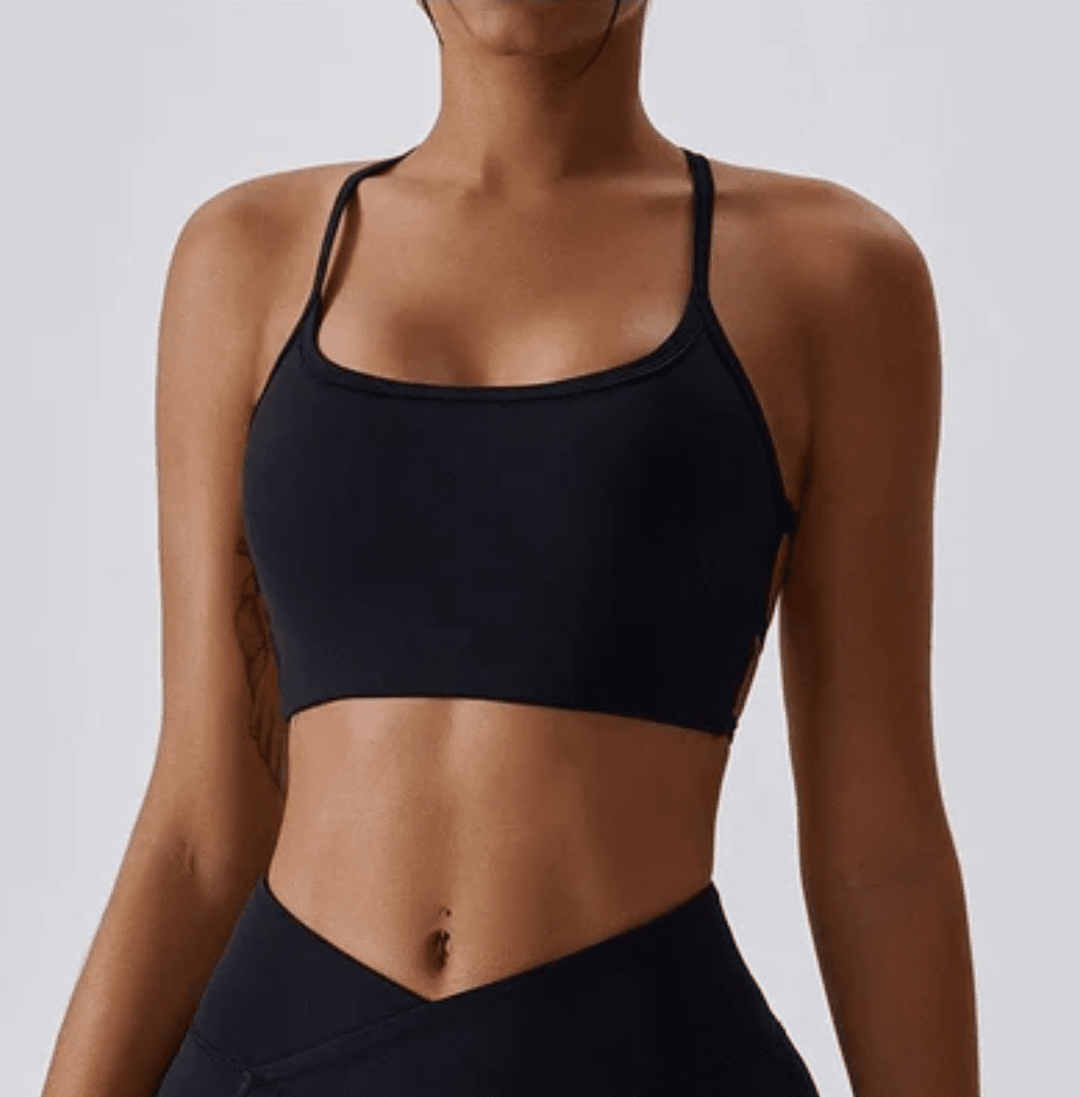 Chic Cross-Back Halter Bra for Ultimate Comfort and Support