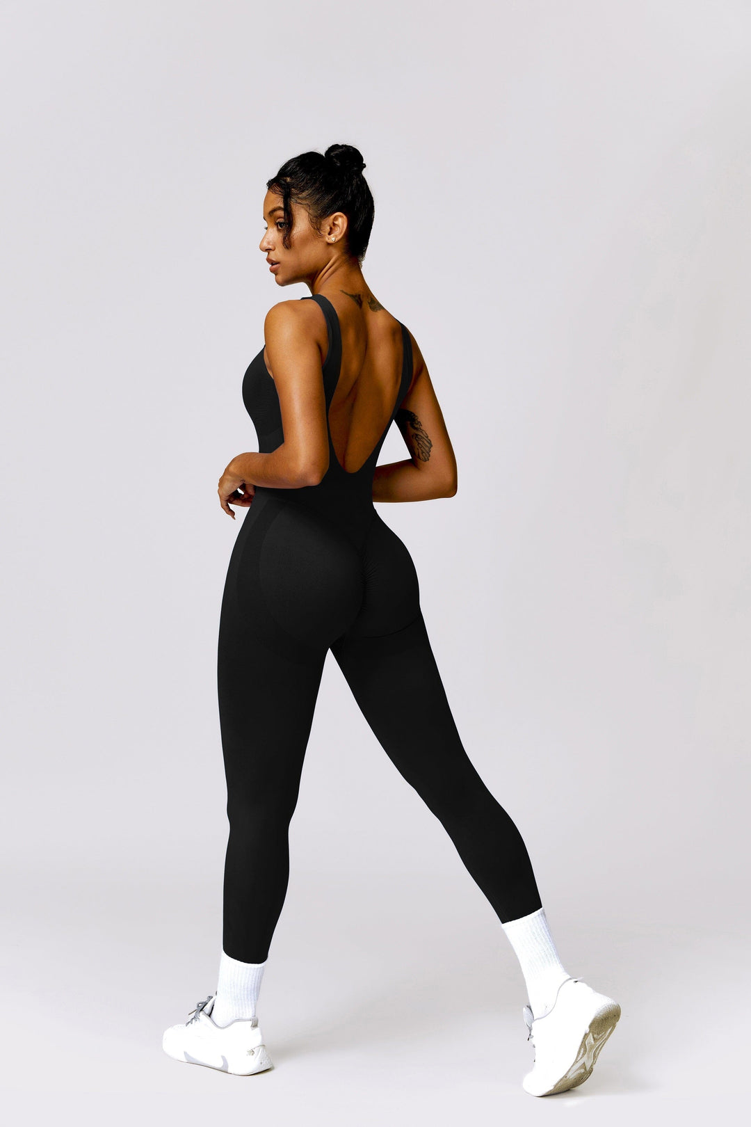Elevate Your Style with the Seamless V-Back Jumpsuit