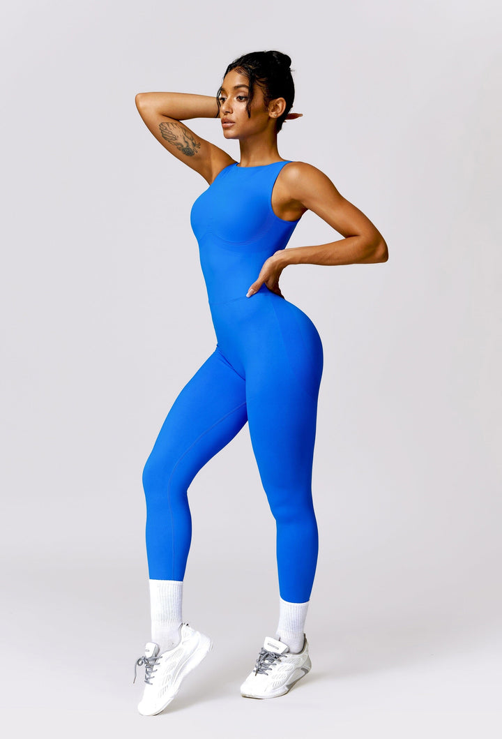 Elevate Your Style with the Seamless V-Back Jumpsuit