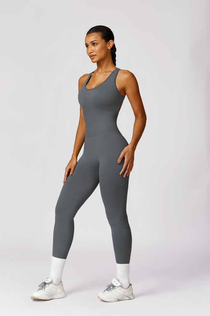Elevate Your Style: Aurora Seamless Racerback Jumpsuit