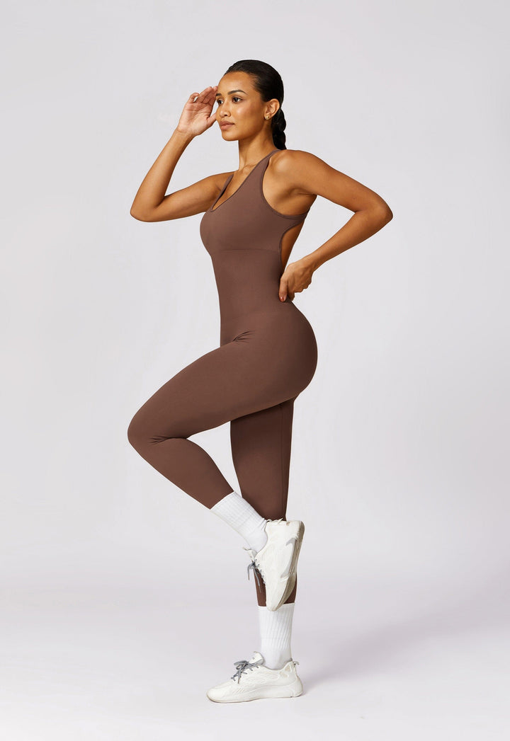 Elevate Your Style: Aurora Seamless Racerback Jumpsuit