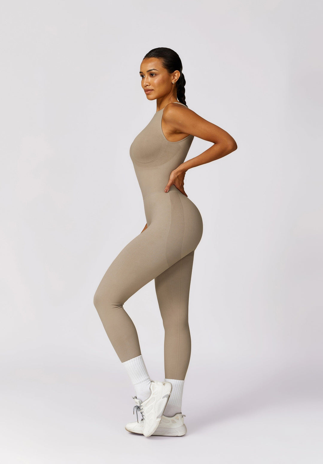 Elevate Your Style with the Seamless V-Back Jumpsuit