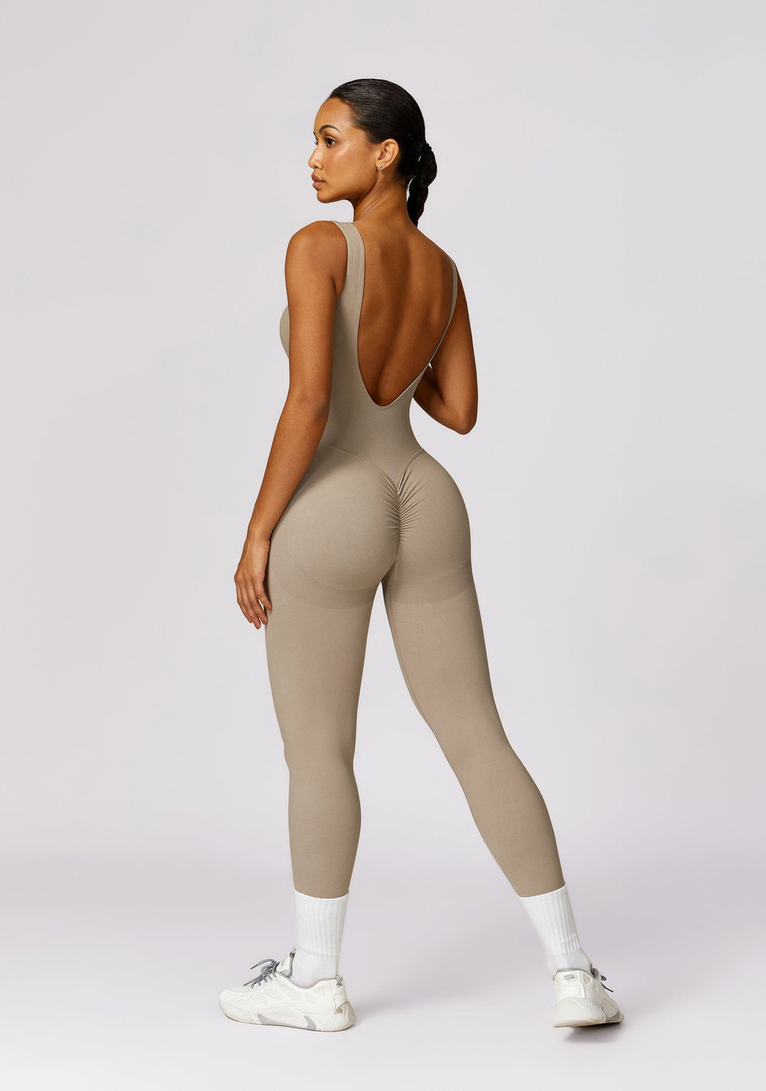 Elevate Your Style with the Seamless V-Back Jumpsuit
