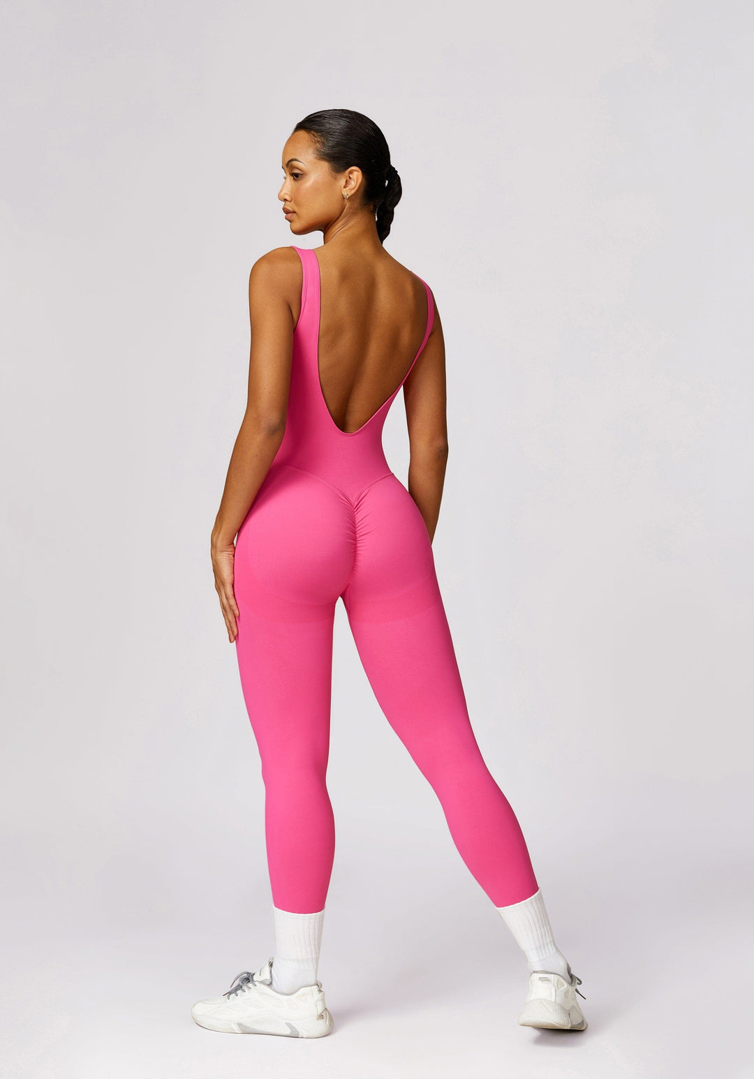 Elevate Your Style with the Seamless V-Back Jumpsuit