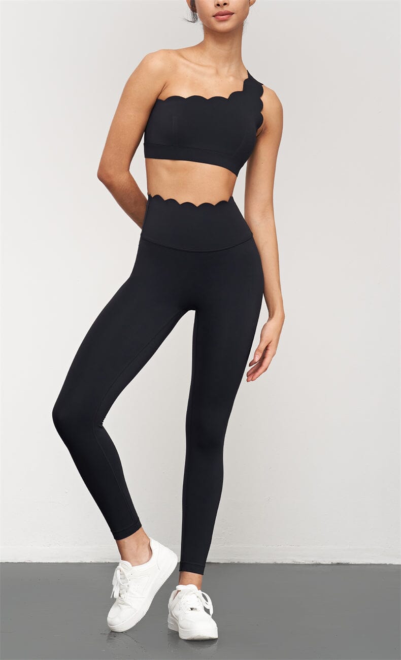 Effortlessly Chic Petal High-Waisted Leggings