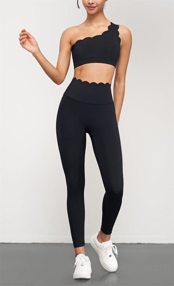 Effortlessly Chic Petal High-Waisted Leggings