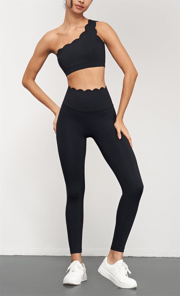 Effortlessly Chic Petal High-Waisted Leggings
