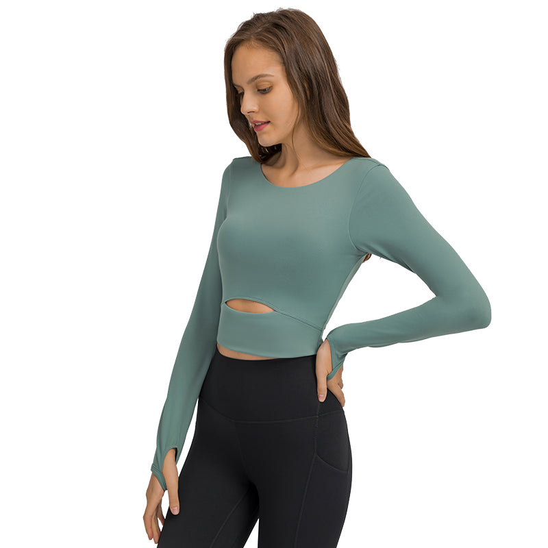 Stylish Hollow-Out Yoga Top
