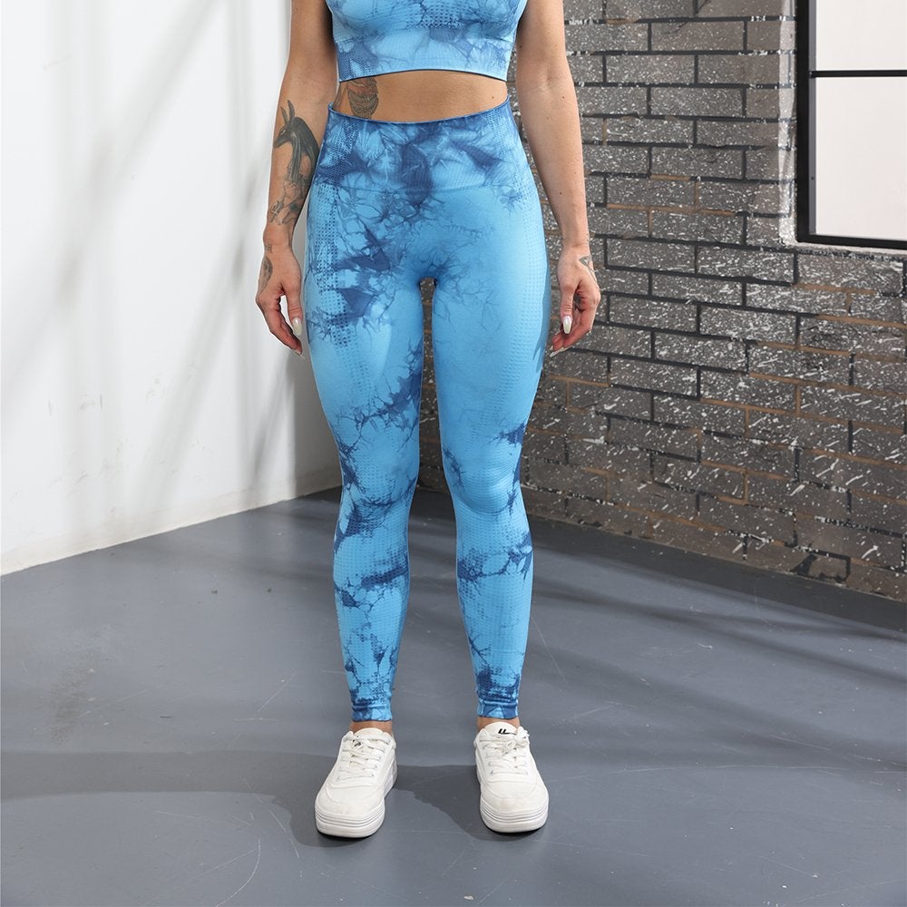 Chic High-Waisted Marble Print Leggings