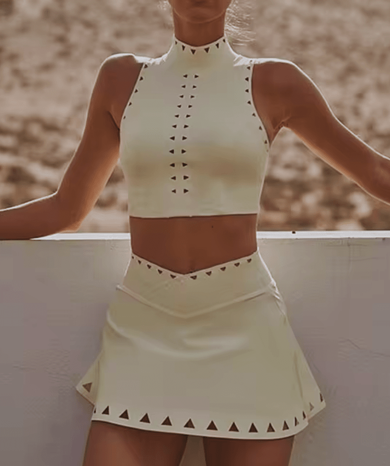 Champion's Tennis Set - Stylish Skirt & Top Combo