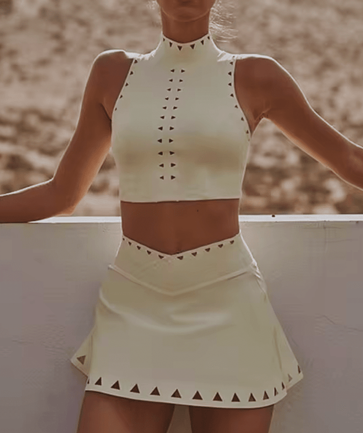 Champion's Tennis Set - Stylish Skirt & Top Combo