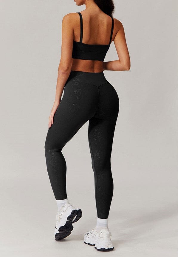 Elevate Your Workout: Synchronized Performance Leggings & Bra Set