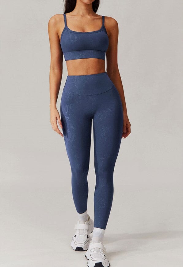 Elevate Your Workout: Synchronized Performance Leggings & Bra Set