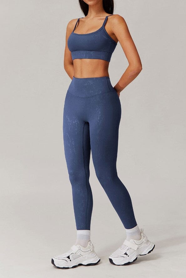 Elevate Your Workout: Synchronized Performance Leggings & Bra Set