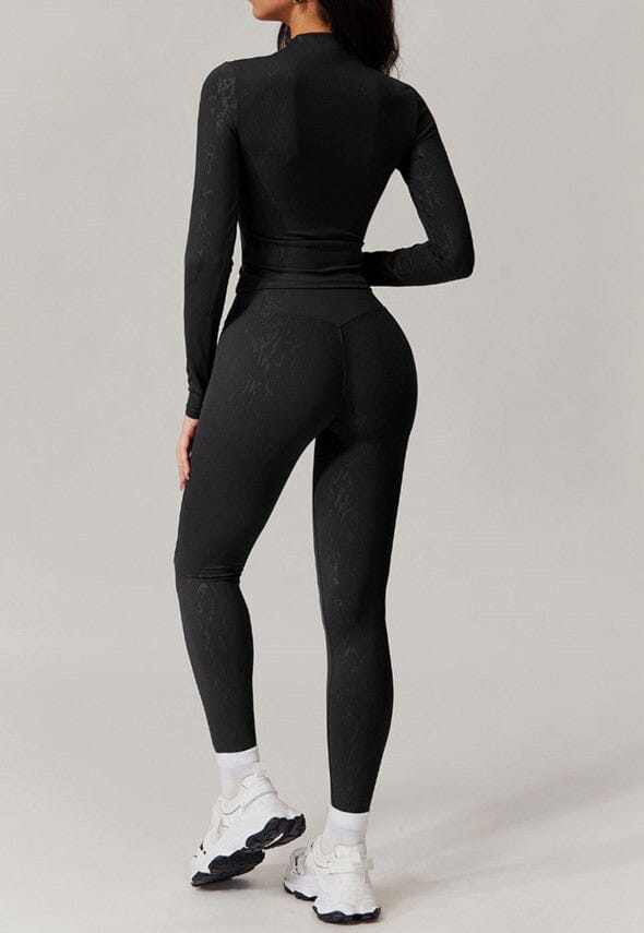 Ultimate Activewear Duo: Stylish Leggings & Long Sleeve Top for Peak Performance