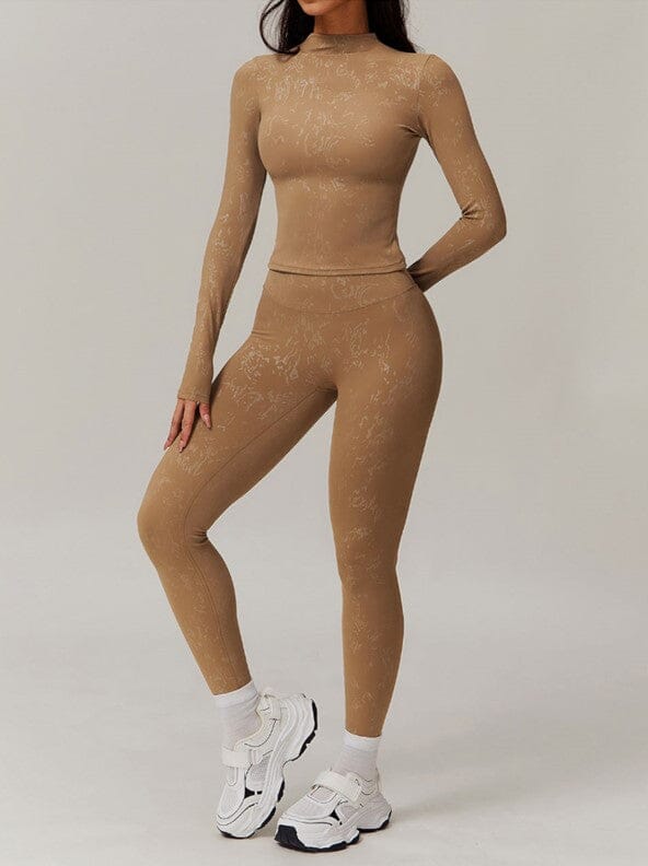 Ultimate Activewear Duo: Stylish Leggings & Long Sleeve Top for Peak Performance