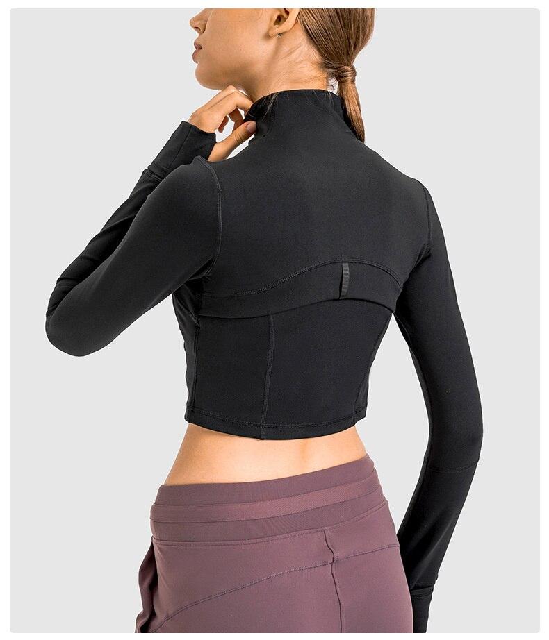 Sleek Zippered Running Crop Top for Ultimate Comfort and Style