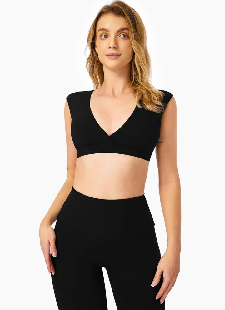 Chic Open Back Crop Top with a Contemporary Flair