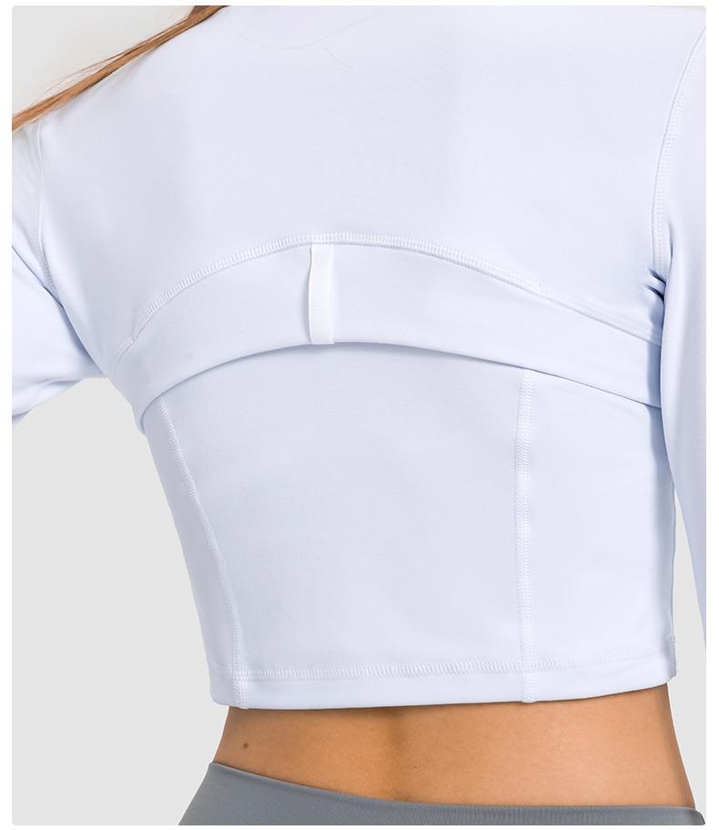 Stylish Zippered Crop Top for Active Runs