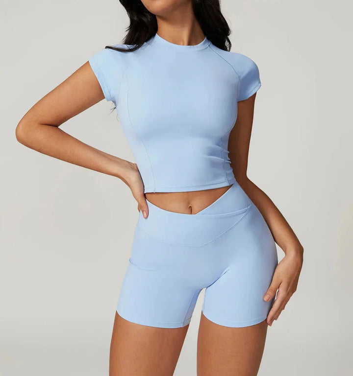 Empower Your Workout: Active Wanders Gym Set - Stylish Shorts & Top Combo