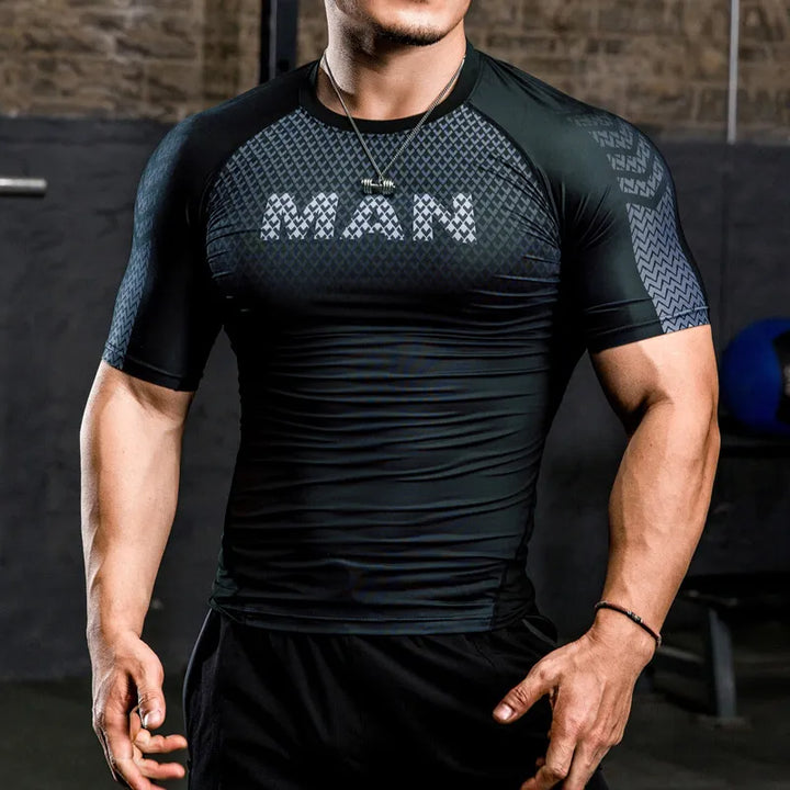 Onyx Deep Grey Compression Baselayer T-Shirt
