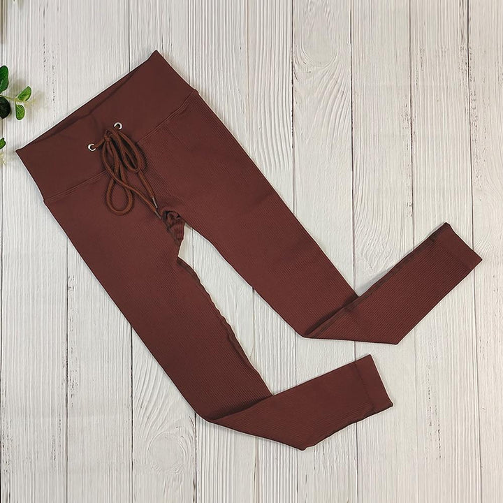 Luxurious High-Waisted String Leggings for Ultimate Comfort and Style