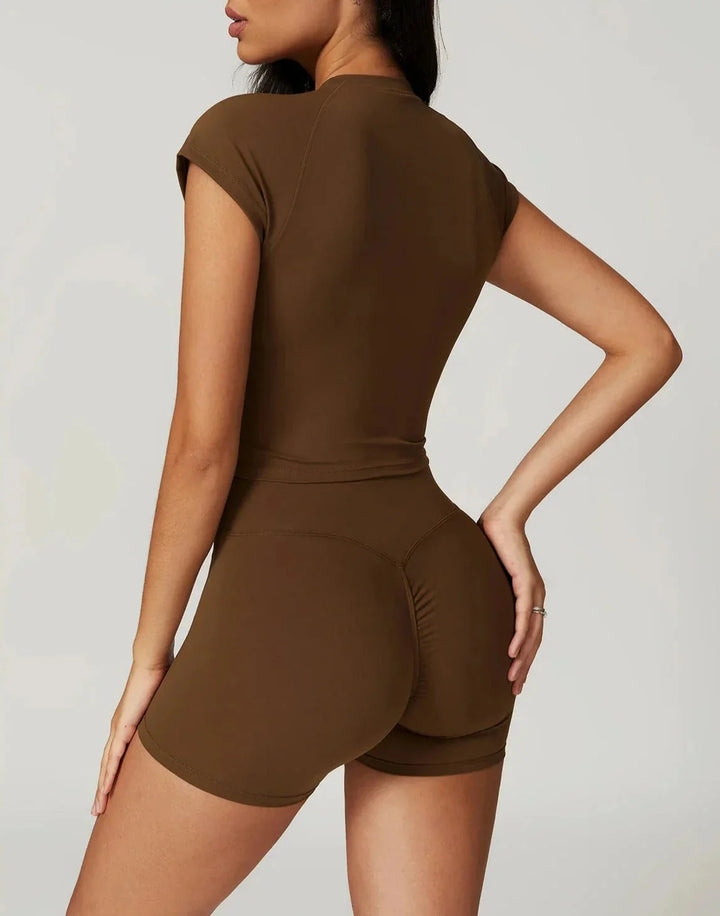 Empower Your Workout: Active Wanders Gym Set - Stylish Shorts & Top Combo