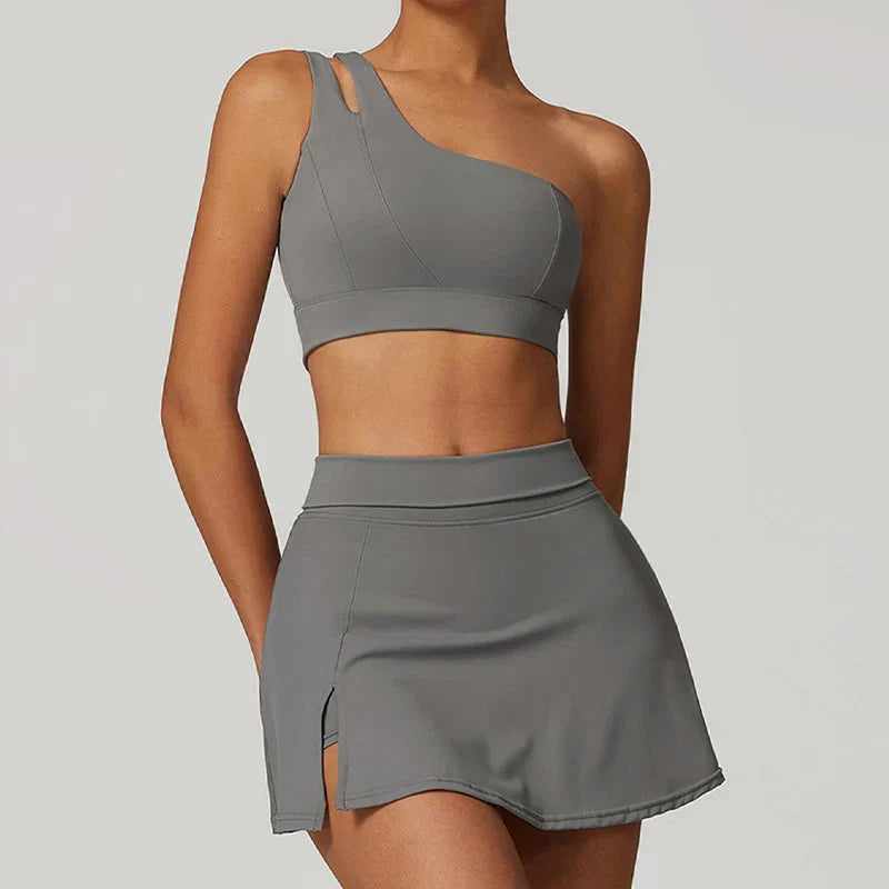 Dynamic Performance Sports Set - Stylish Skirt & Top Combo