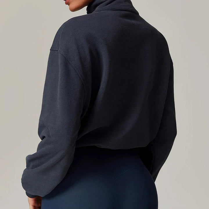 Elevate Your Style with the Chic High Collar Sweatshirt