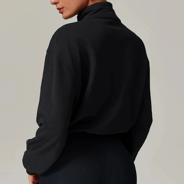 Elevate Your Style with the Chic High Collar Sweatshirt