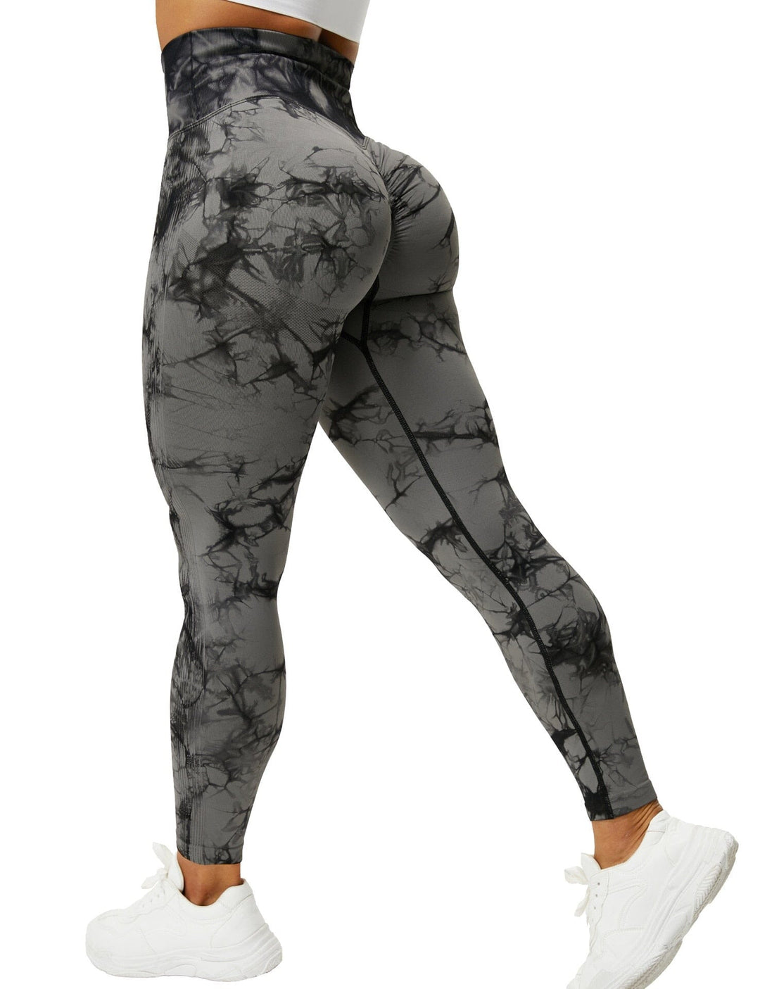 Chic Marble Print Scrunch Leggings
