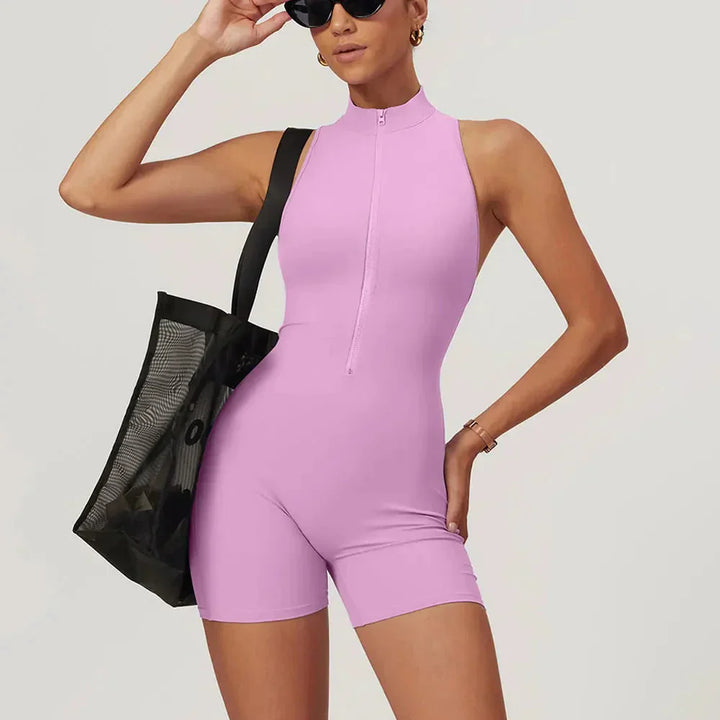 Chic Regent Zip-Up Jumpsuit for Effortless Style