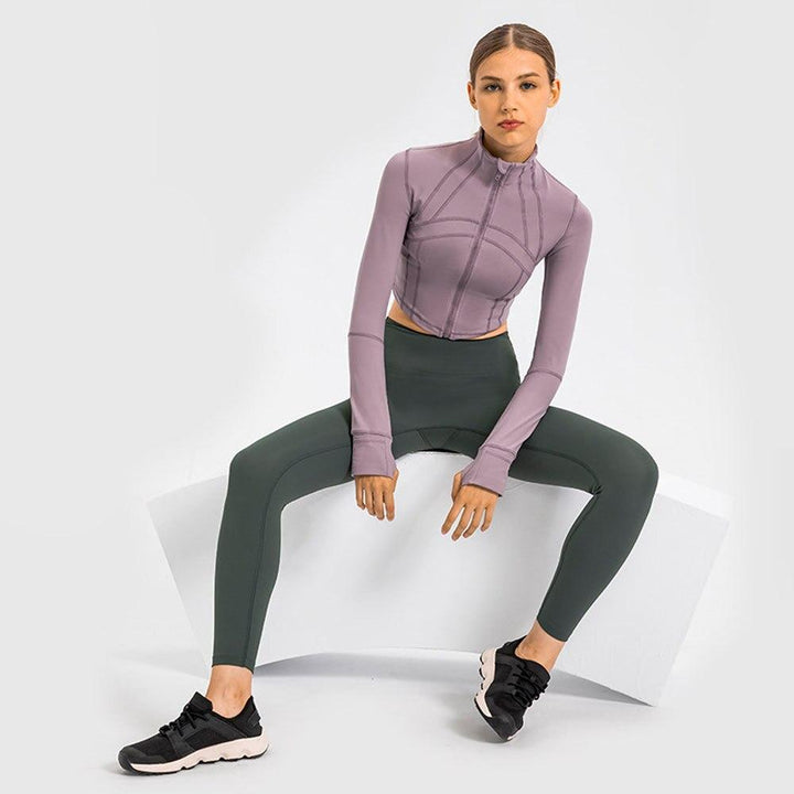 Sleek Zippered Running Crop Top for Ultimate Comfort and Style