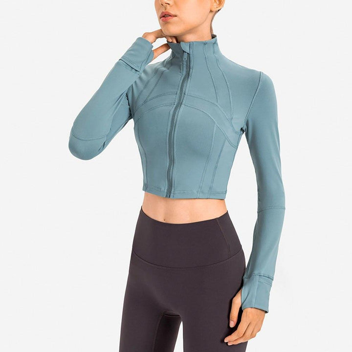 Sleek Zippered Running Crop Top for Ultimate Comfort and Style