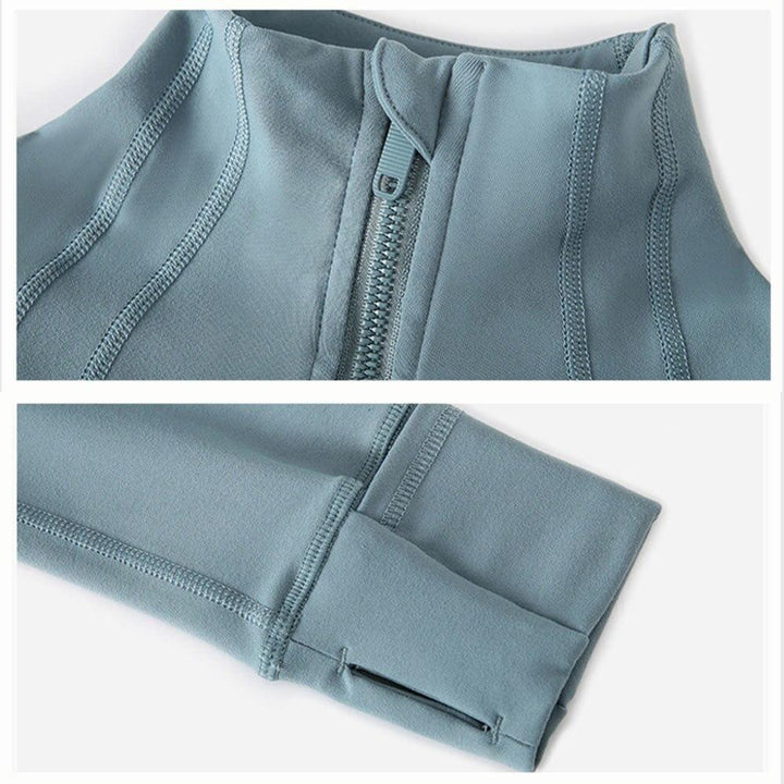 Stylish Zippered Crop Top for Active Runs