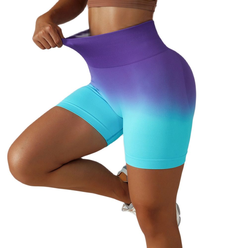 Vibrant Gradient Seamless Performance Shorts