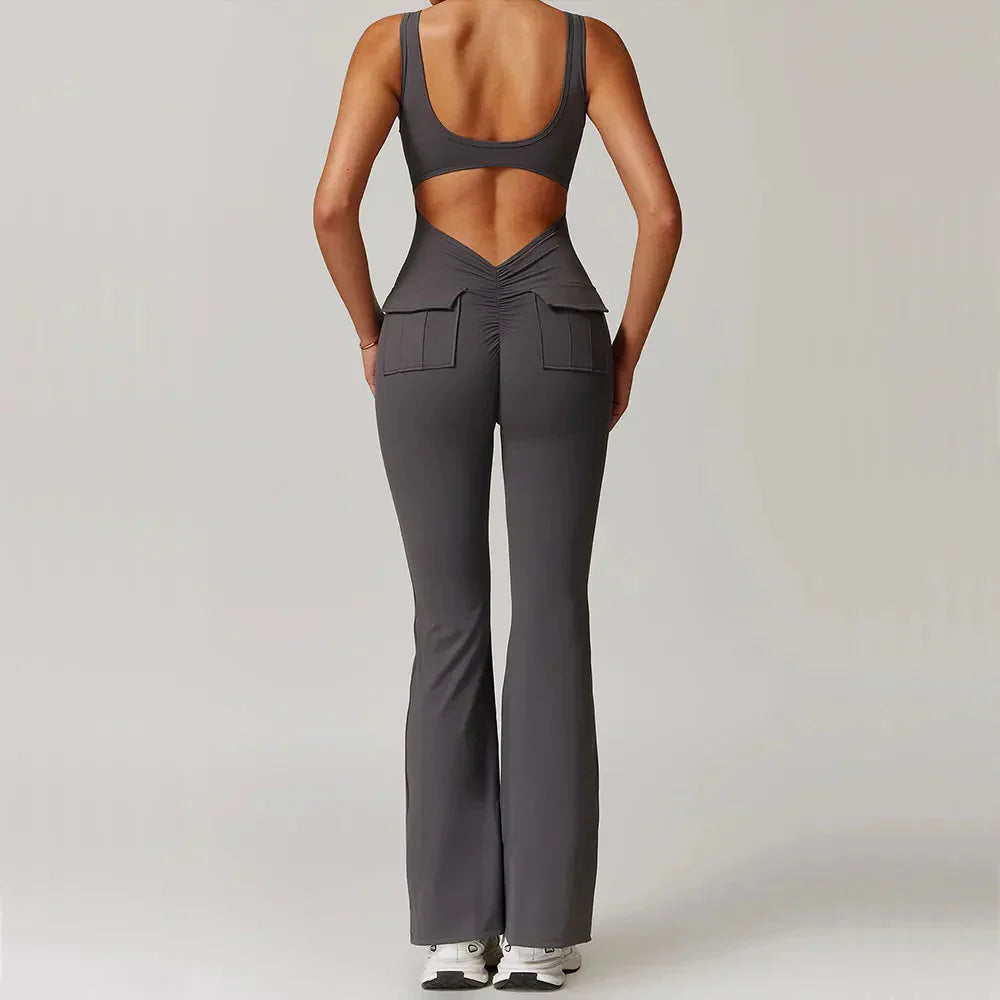 Chic & Stylish Flared Pocket Jumpsuit