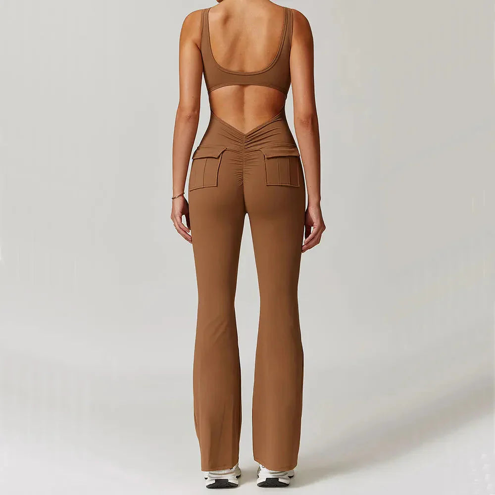 Chic & Stylish Flared Pocket Jumpsuit