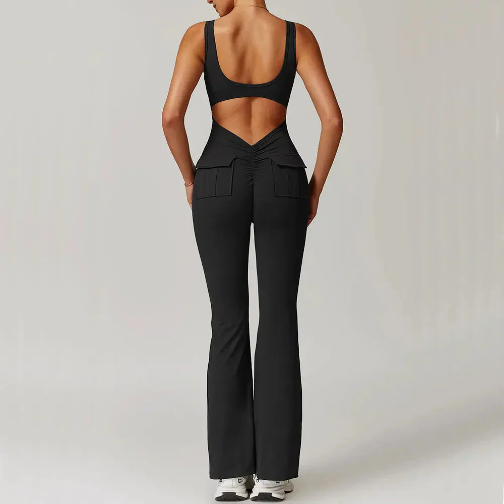 Chic & Stylish Flared Pocket Jumpsuit