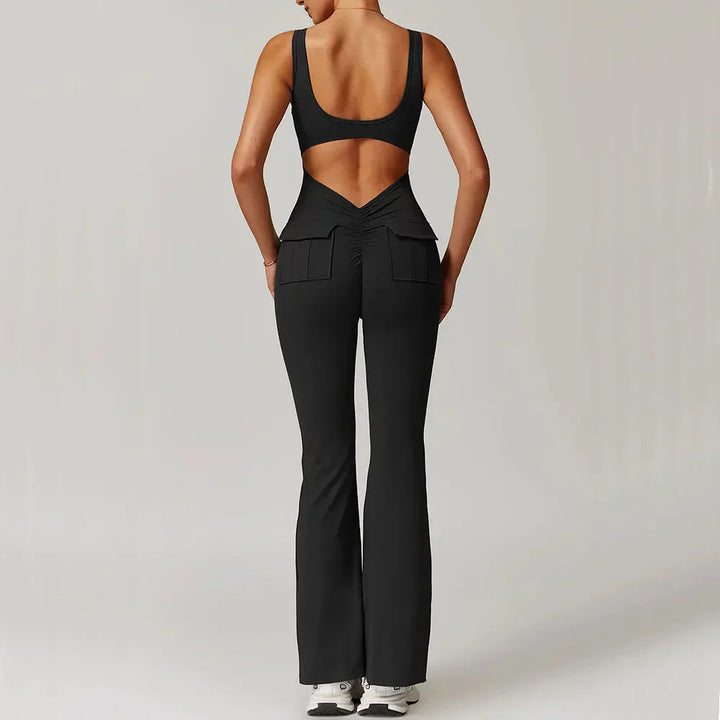 Chic & Stylish Flared Pocket Jumpsuit