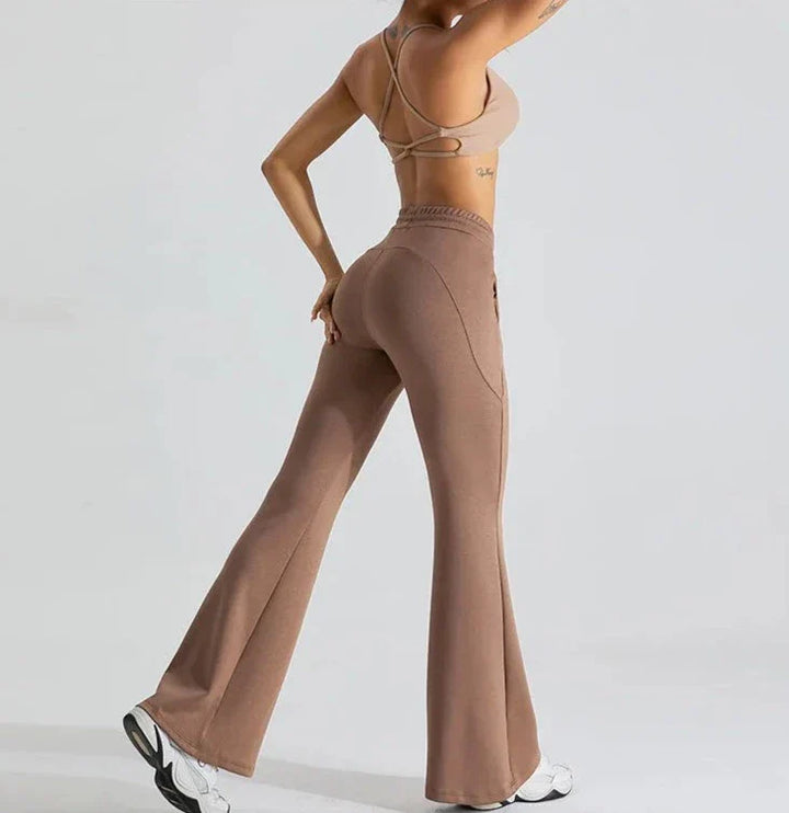 Chic Vibe Drawstring Flare Trousers