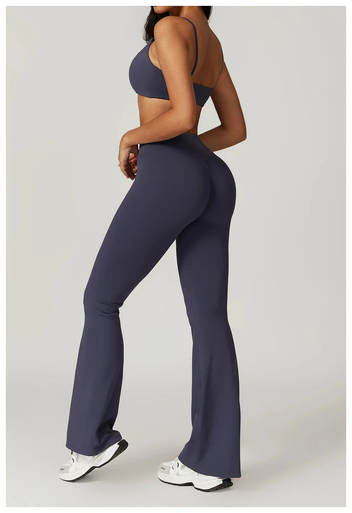 Chase Elegant High-Waisted Flared Trousers
