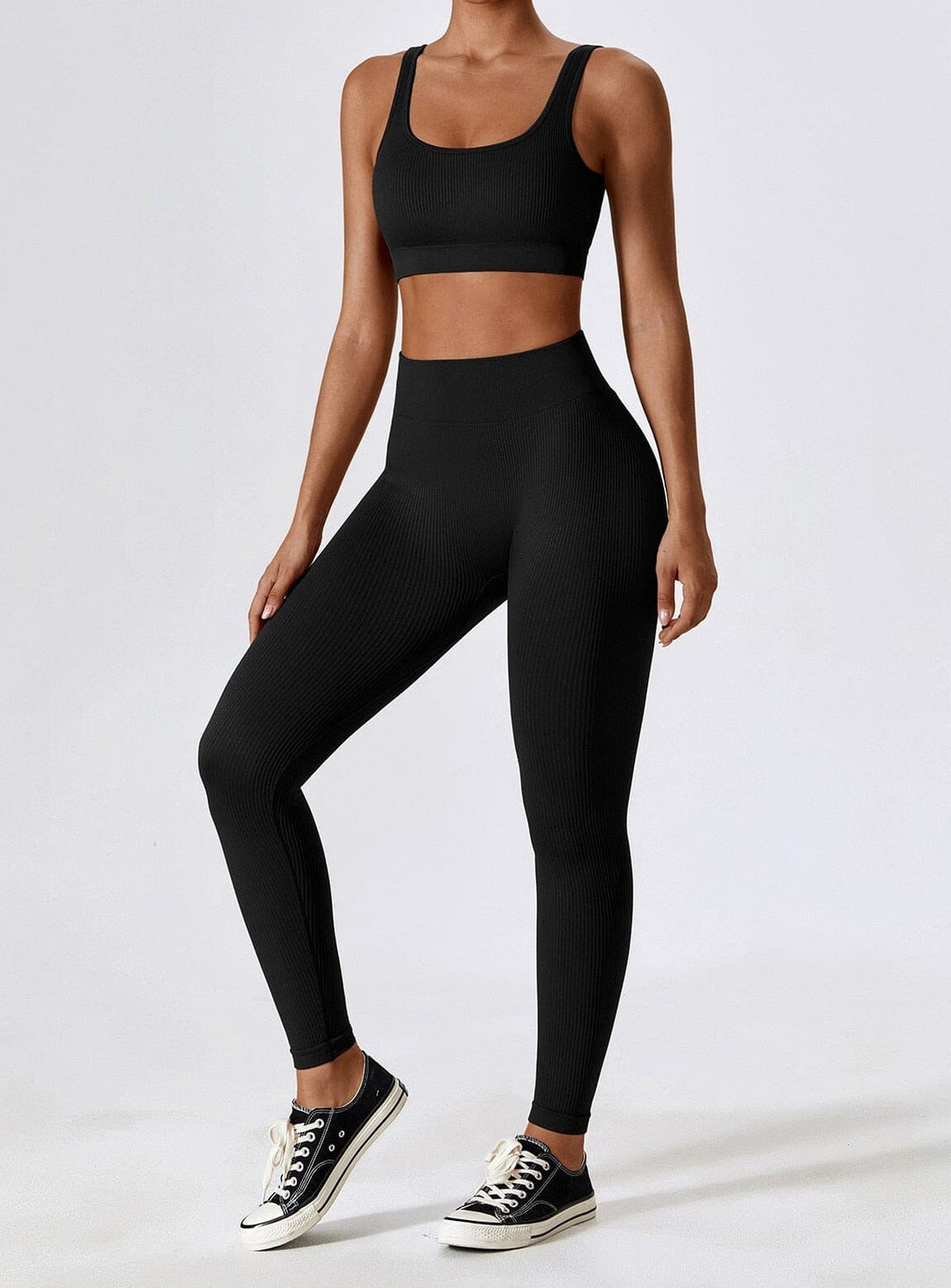Grove Essential Seamless Bra Set - Stylish Leggings and Top Combo