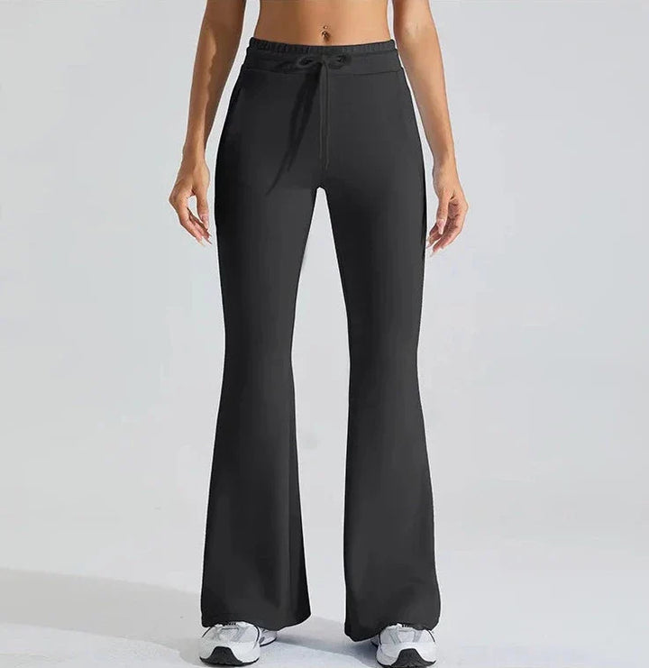 Chic Vibe Drawstring Flare Trousers