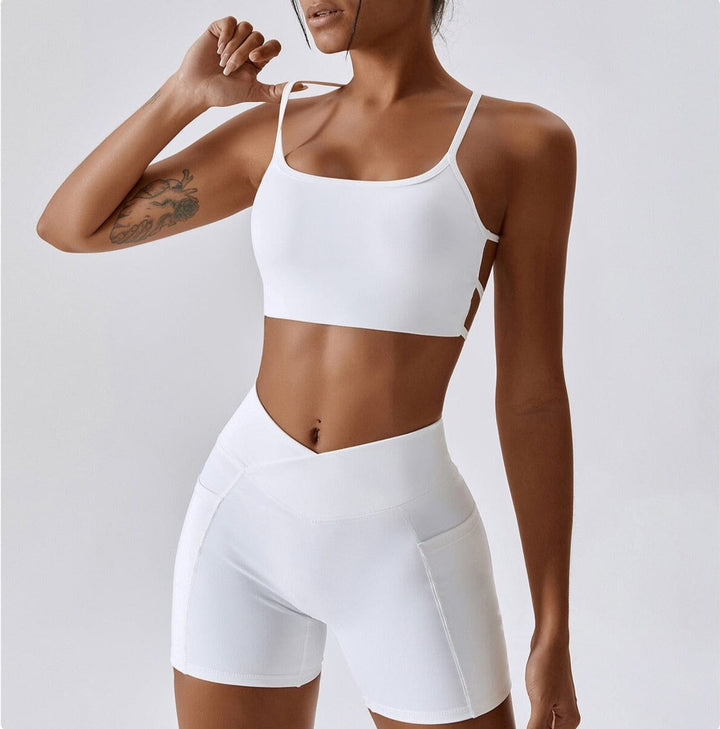 Chic Cross-Back Halter Bra for Ultimate Comfort and Support