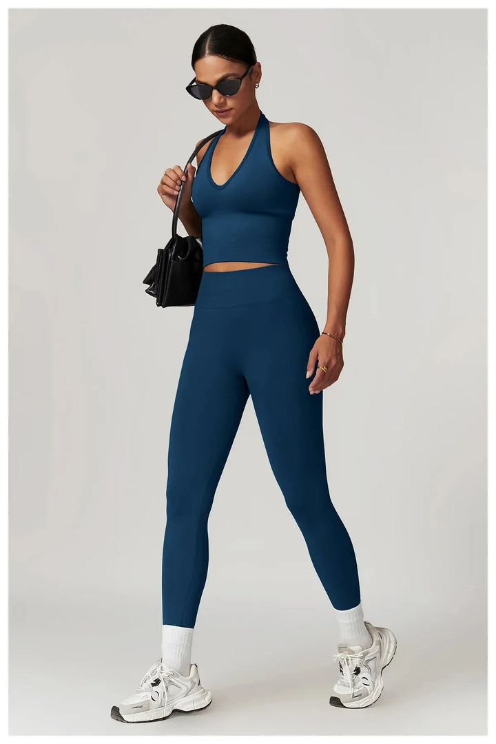 Elevate Your Workout: Momentum Seamless V-Line Leggings and Top Set