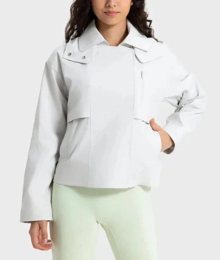 Versatile Windbreaker Jacket with Removable Hood