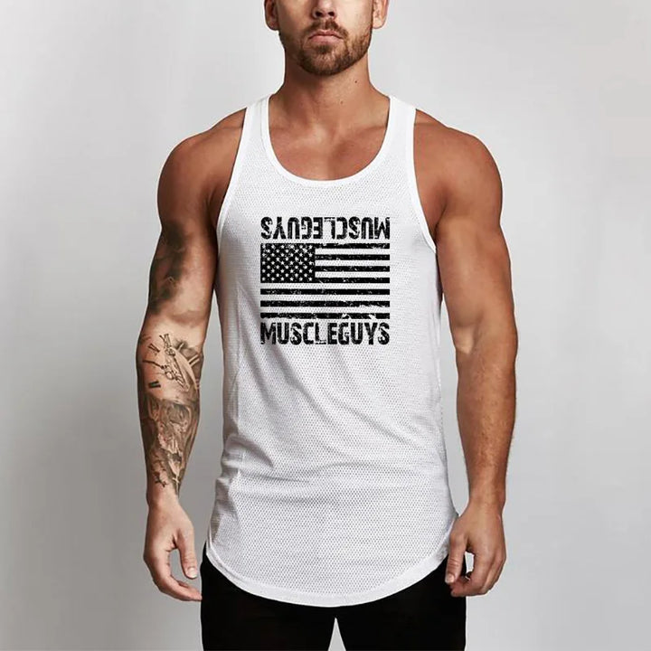White MuscleGuys Tank Top 1.0