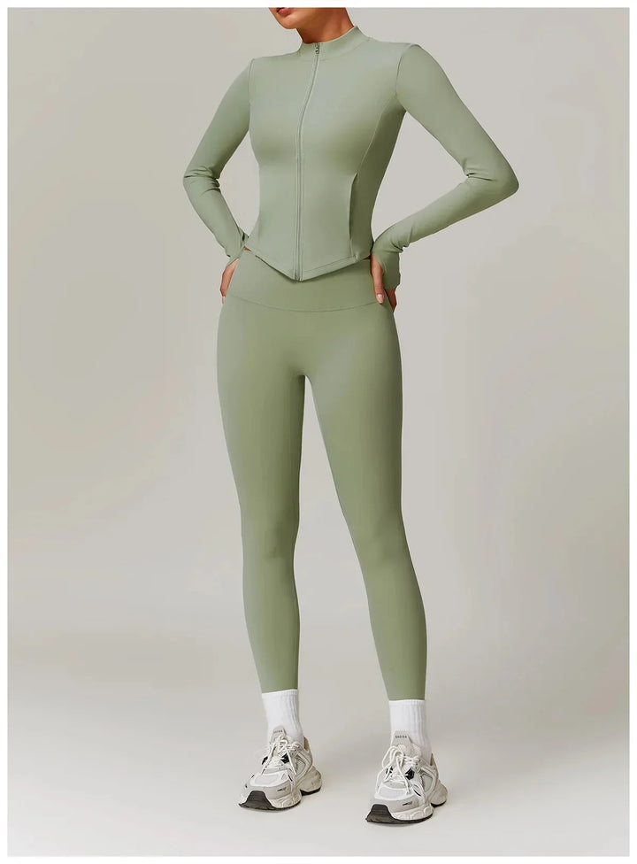 Enchanting Workout Tracksuit Set - Stylish Leggings & Top